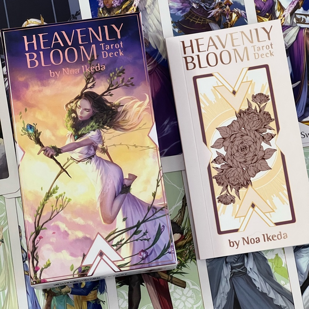 (SOLD) Heavenly Bloom Tarot Deck, Noa Ikeda - 78 card tarot deck, box